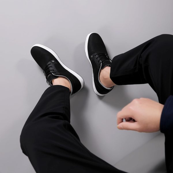 Mens Casual Oxfords Fashion Sneakers Soft Comfortable Lace-Up Dress Shoes - Image 7