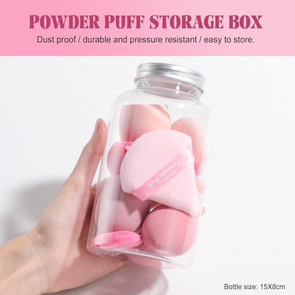 BS-MALL Makeup Sponge & Triangle Puff Set Pink for Mini Detailed - Image 6