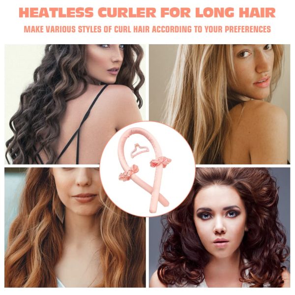 Heatless Curling Rod Headband No Heat Silk Ribbon Curling Rod Hair Roller - Image 3