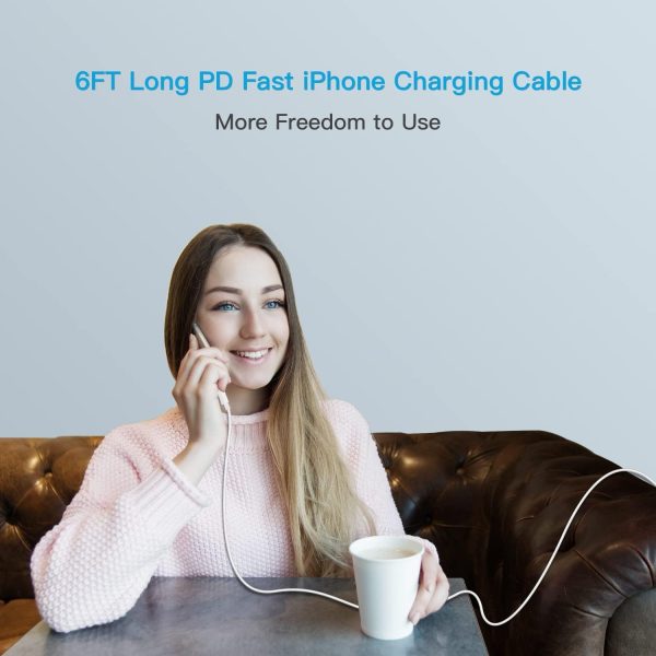 Lightning Cable [MFi Certified] 3Pack 6FT iPhone Fast Charger Cable Power - Image 7
