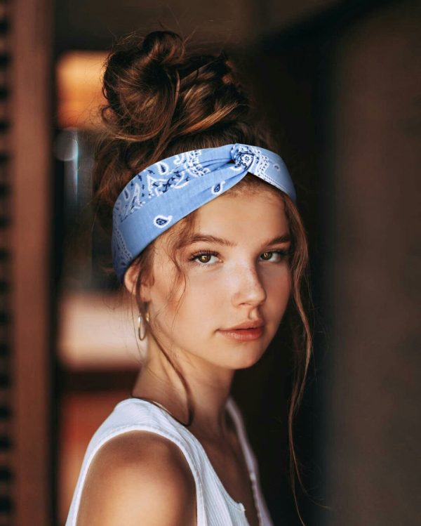 Huachi Bandana Headbands for Women Boho Elastic Hair Bands for Women's Hair - Image 6