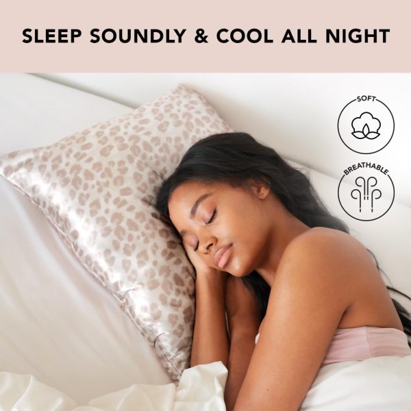 Kitsch Satin Pillowcase with Zipper for Hair and Skin Queen, Softer Than - Image 4