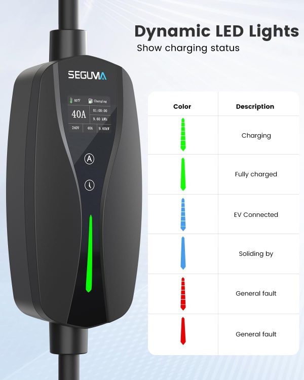 Portable Level 2 EV Charger for Tesla, 40A 240V 9.6kW NACS Charger with - Image 9