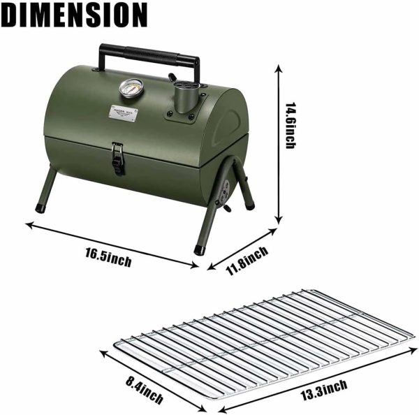 MAISON HUIS Adjustable Portable Charcoal Grill Multi-functional Metal Small - Image 2