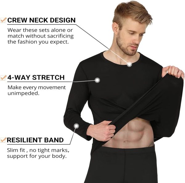 HEROBIKER Long Johns Thermal Underwear for Men Skiing Winter Warm Hunting - Image 2