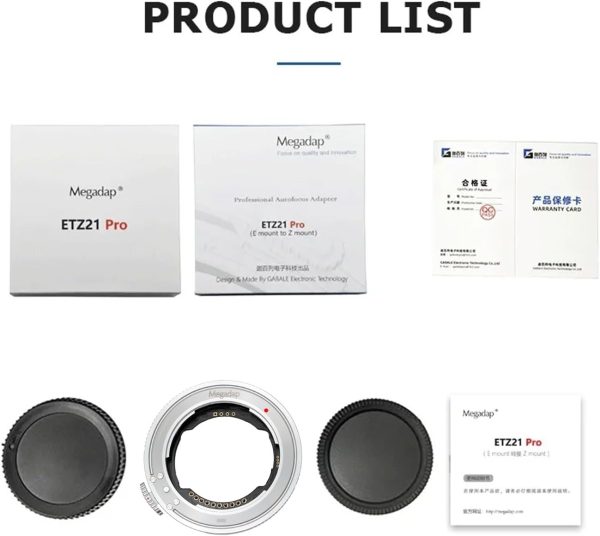 Megadap ETZ21 PRO Autofocus Lens Adapter Built-in Electronic Aperture - Image 9