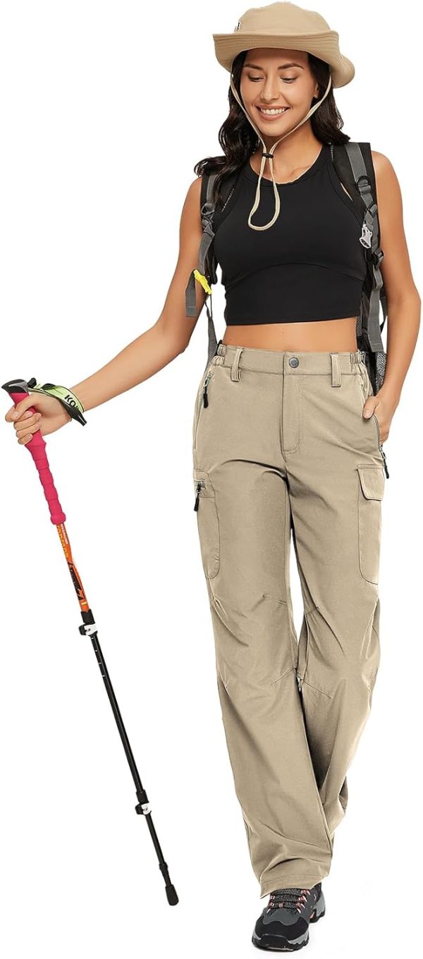 Moosehill Women's-Hiking-Pants-Cargo-Quick-Dry-Stretch-Lightweight Work - Image 4