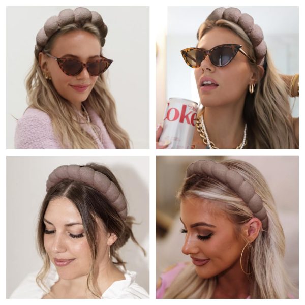 Spa Headbands for Washing Face or Makeup, Sponge Bubble Skincare Headbands, - Image 4