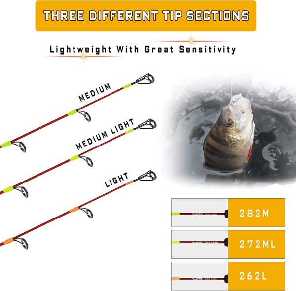 PLUSINNO Ice Fishing Rod, Ultralight and Sensitive Ice Fishing Rod and Reel - Image 5