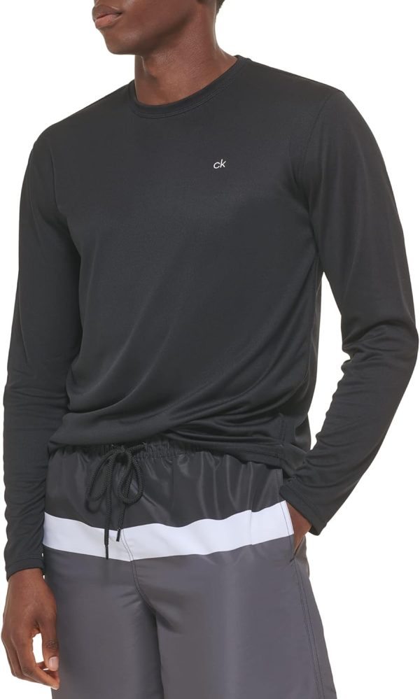 Calvin Klein Men's Standard UPF 40+ Long Sleeve Quick Dry Swim Shirt - Image 2