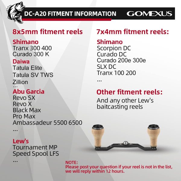 GOMEXUS Carbon Power Handle Compatible for Daiwa Tatula Coastal Lexa - Image 3