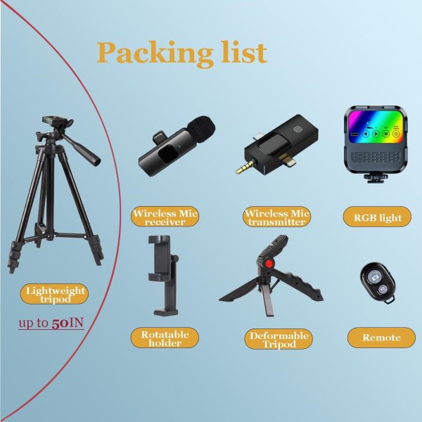 Vlogging Kit for iPhone, Vlogging Kit for Andriod Phone, Vlogging Camera - Image 6