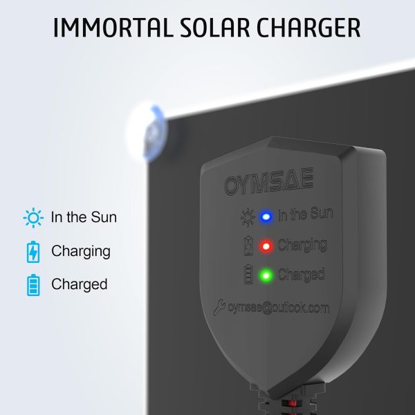 OYMSAE 5W 12V Solar Car Battery Charger Portable Waterproof Solar Power - Image 6