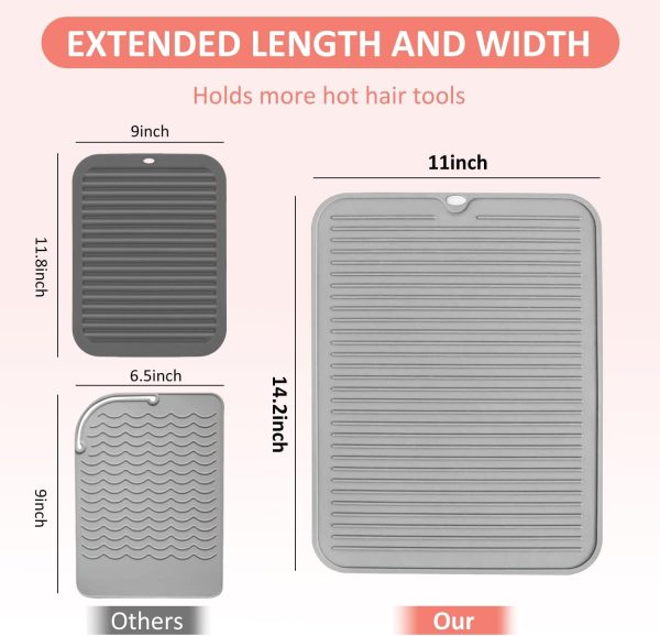 Quccefods Heat Resistant Large Silicone Mat for Hair Styling Tools - - Image 6