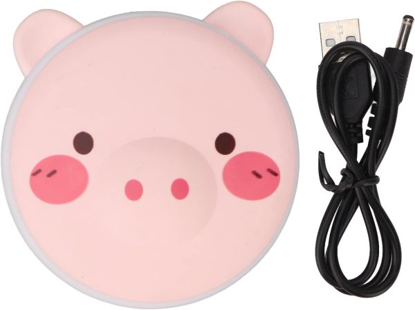 Cute Piggy with Power Bank Function, USB with Makeup Mirror and Light, - Image 6