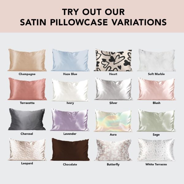 Kitsch Satin Pillowcase with Zipper for Hair and Skin Queen, Softer Than - Image 6