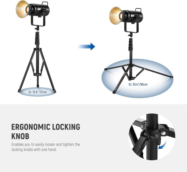 NEEWER 71"/180cm Portable Light Stand, Adjustable Metal Camera Tripod - Image 7