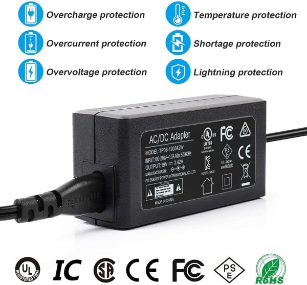F1TP 19V Charger AC/DC Adapter Power Cord Compatible with Xtreme, Xtreme2 - Image 4