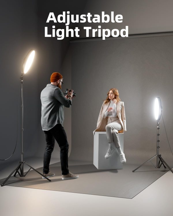 Weilisi Large Ring Light with 72" Tripod Stand, 6500K Full-Screen Selfie - Image 3