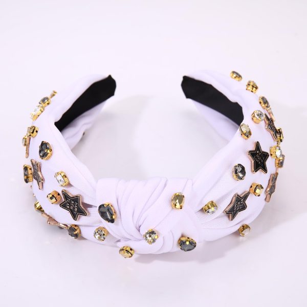 New Years Eve Headband for Women 2025 Happy New Year Star Headband Crystal - Image 2