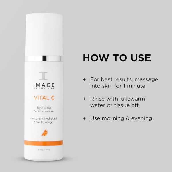 IMAGE Skincare, VITAL C Hydrating Facial Cleanser, Gentle Face Wash with - Image 4