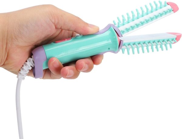Mini Curling Iron Brush,Heated Round Styling Brush 2-in-1 Hair - Image 5