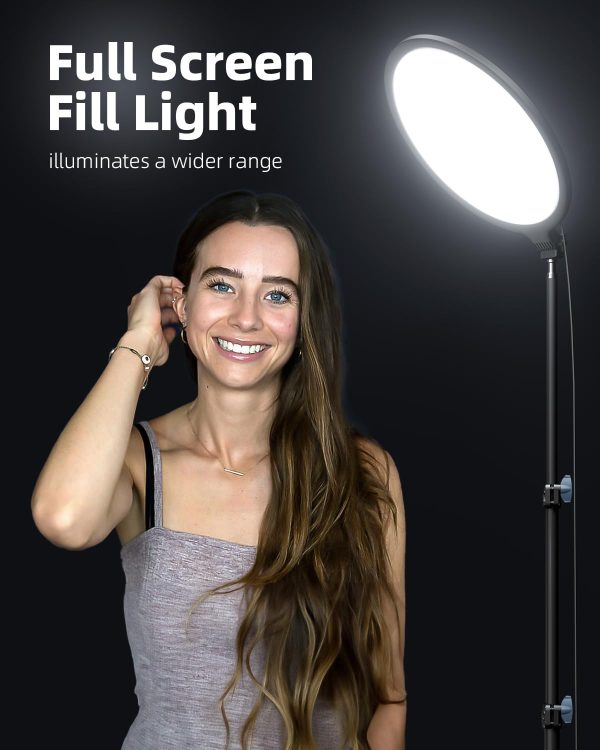 Weilisi 10.5" Ring Light with 69" Tripod Stand and Phone Holder Kit, - Image 2