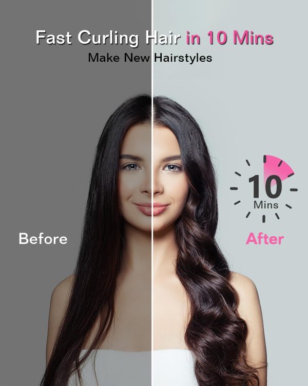 Cordless Hair Straightener Brush for Travel - Portable Straightening Brush, - Image 7