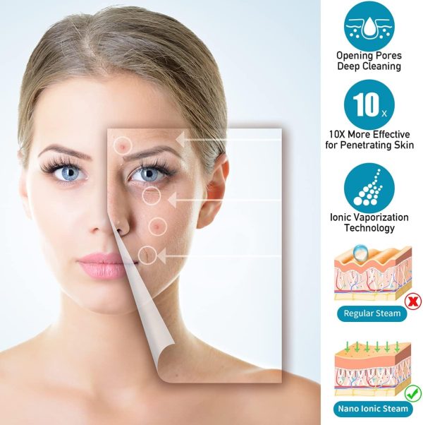 Facial Steamer - DENFANY Nano Ionic Face Steamer with Extendable 360° - Image 5