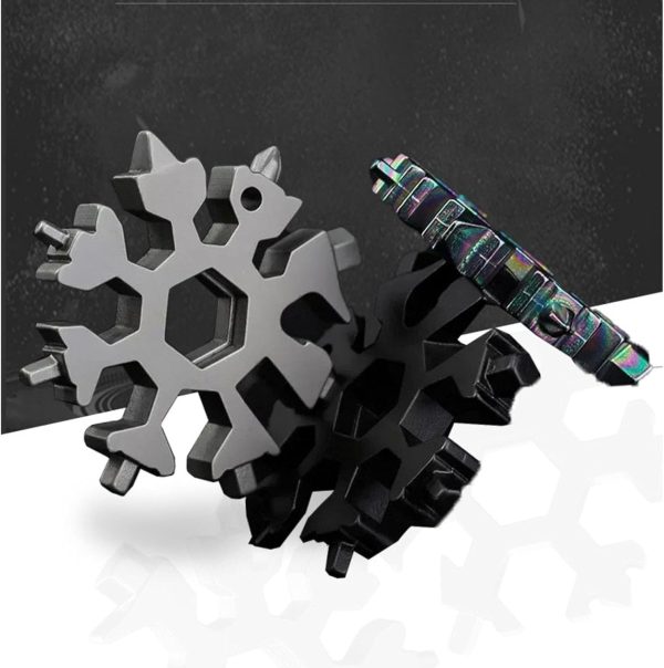 3 Pack 18-in-1 Snowflake Multi Tool, Stainless Steel Snowflake Multi-Tool - Image 5