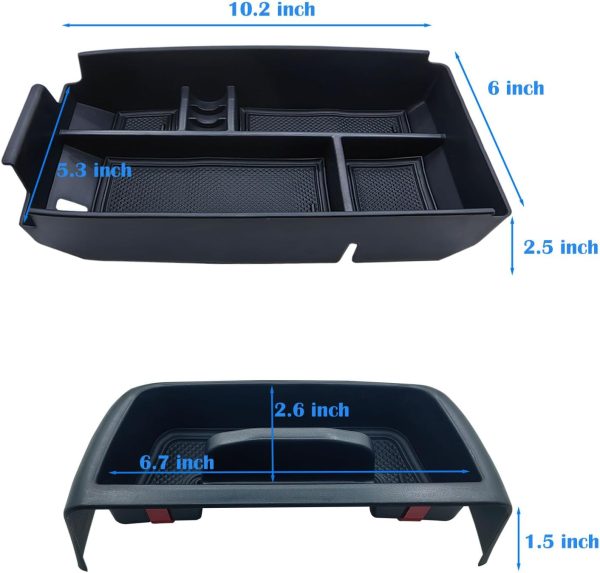 2PCS Center Console Organizer Tray and Dash Storage Tray Compatible with - Image 5