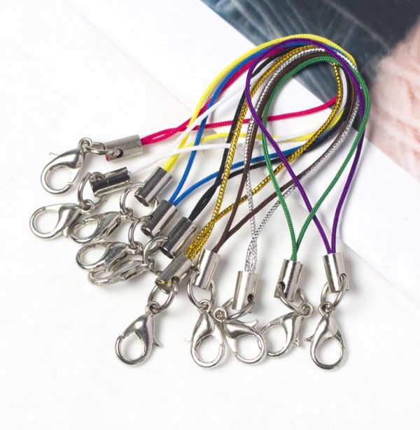 100 Pack Lobster Clasp Cords Strap Phone Charms Strap Lobster Claw Clasps - Image 5