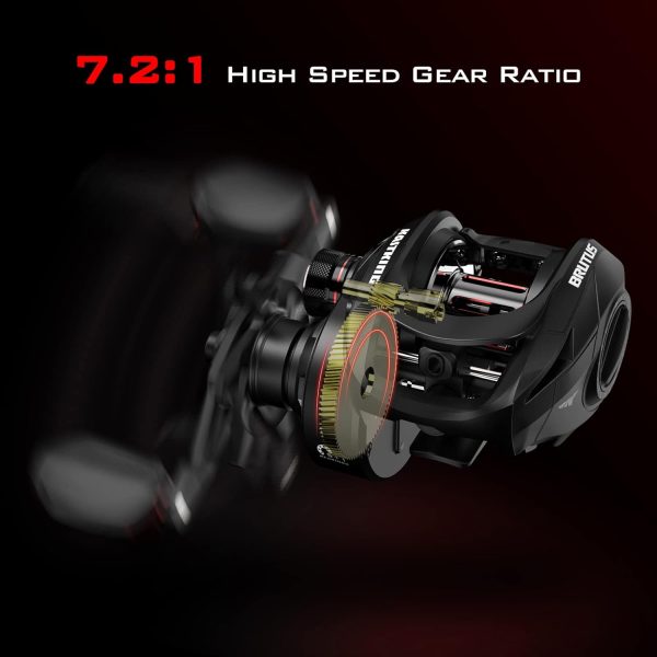 KastKing Brutus Baitcasting Fishing Reel, Graphite Frame, 7.2:1 Gear Ratio, - Image 6