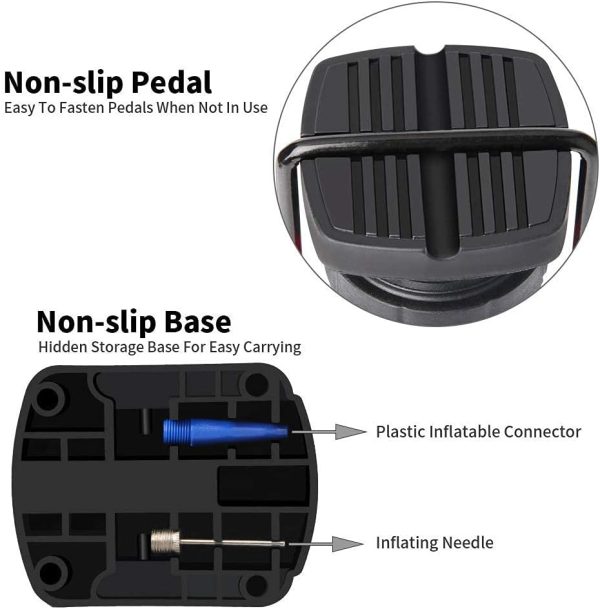 Bike Pump, Mini Bicycle Pump Portable Bike Floor Pump with Presta and - Image 5