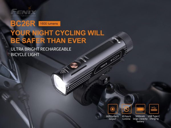 Fenix BC26R USB-C Rechargeable Bike Light,1600 Lumens Super Bright with - Image 5