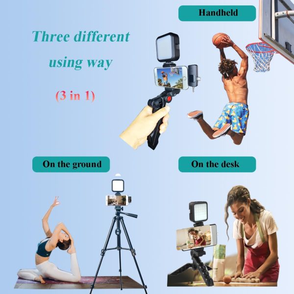 for iPhone Vlogging Kit, Vlogging Kit for Andriod Phone with Two Tripods - Image 5