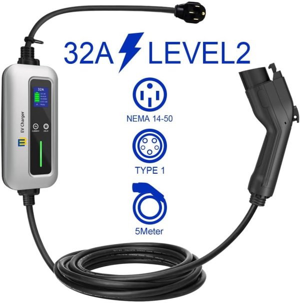 MW Level 2 EV Charger Portable EV Charger for Electric Vehicle Charging, - Image 2
