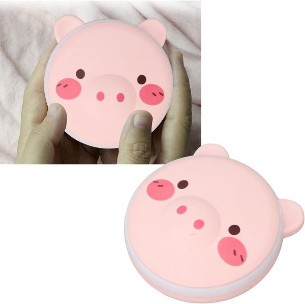 Cute Piggy with Power Bank Function, USB with Makeup Mirror and Light, - Image 2