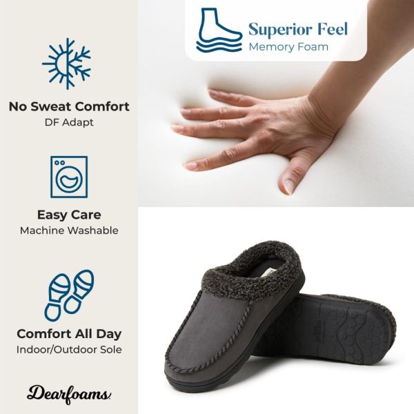 Dearfoams Mens Indoor/Outdoor Breathable Memory Foam Brendan Clog House - Image 5
