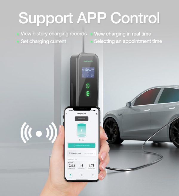 Level 1&2 Portable EV Charger 16 Amp 110-240V,Electric Car Charger with - Image 2