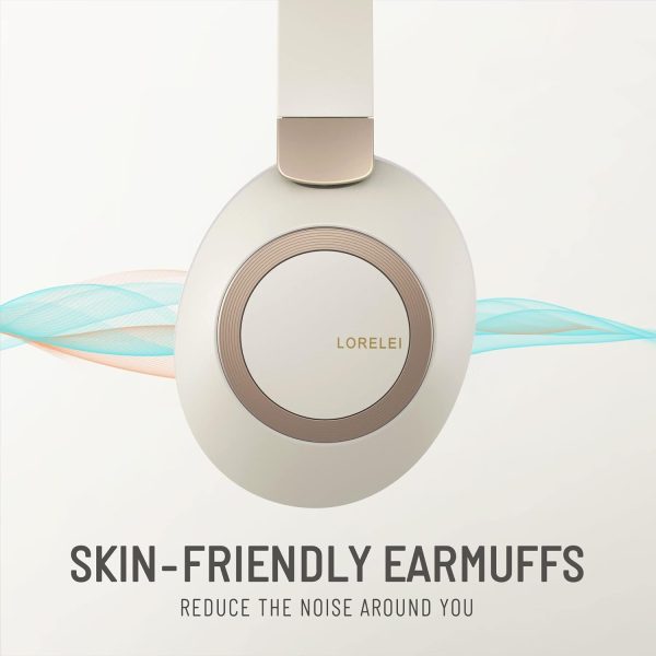 LORELEI B-C6 Wireless Over Ear Headphones, 50H Playtime Foldable - Image 4