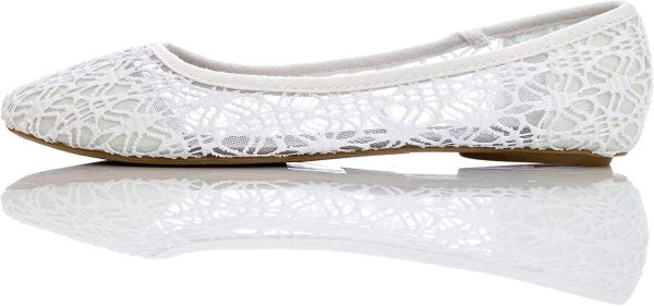 Charles Albert Women's Breathable Crochet Lace Ballet Flat - Image 5