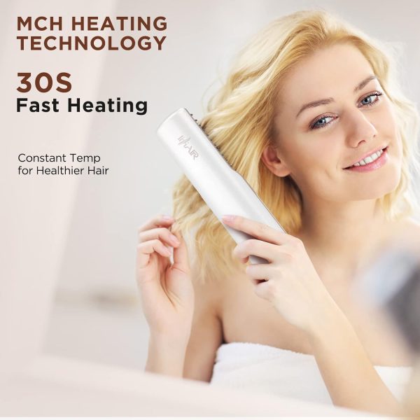 Hot Hair Straightener Brush,Portable Mini Cordless Hair Straightener with - Image 7