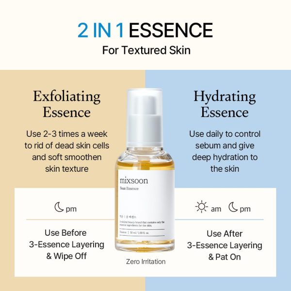 mixsoon Bean Essence Exfoliating Hydrating Korean Skin Care Glass skin - Image 3