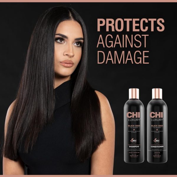 CHI Brand Luxury Black Seed Oil Blend Gentle Cleansing Shampoo & Moisture - Image 2