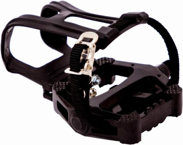 YBEKI SPD Pedals - Hybrid Pedal with Toe Clip and Straps, Suitable for Spin - Image 3