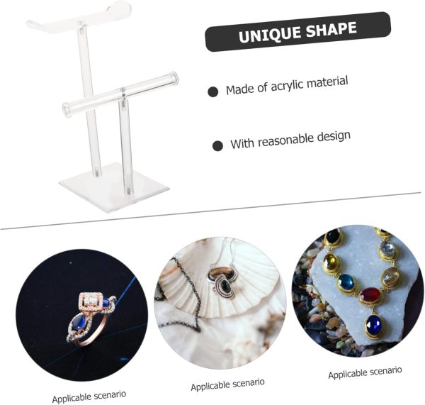 Acrylic Ornament Rack Hair Hoops Stand Accessory Necklace Holder Headband - Image 5