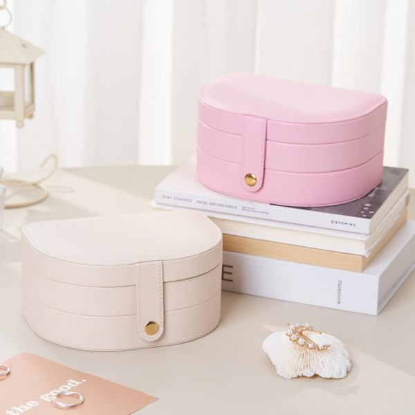 Travel Jewelry Case, PU Leather Small Jewelry Box,Travel Jewelry Organizer - Image 5