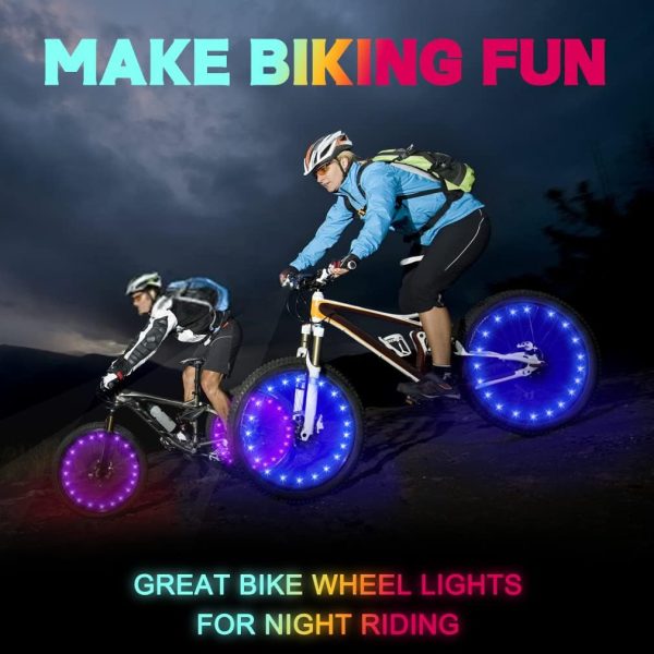 TINANA 2 Tire Pack LED Bike Wheel Lights Ultra Bright Waterproof Bicycle - Image 3
