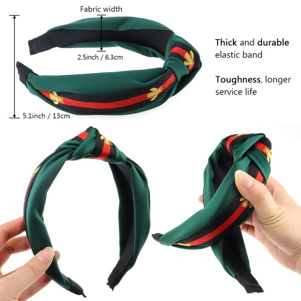 NODG 4 Pieces Knotted Turban Headbands for Women Wide Boho Diademas Para - Image 3